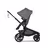 Bugaboo Kangaroo seat-only stroller black base, moon grey fabrics, moon grey sun canopy - Thumbnail Slide 2 of 11