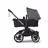 Refurbished Bugaboo Donkey 5 Mono bassinet and seat stroller graphite base, midnight black fabrics, grey mélange sun canopy - Thumbnail Slide 3 of 11