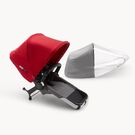 Refurbished Bugaboo Donkey3 duo extension compl ALU/GREY MELANGE-RED