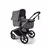 Bugaboo Fox 5 Renew bassinet newborn stroller, with graphite chassis, Moon Grey fabrics, and Moon Grey sun canopy. - Thumbnail Slide 2 of 12