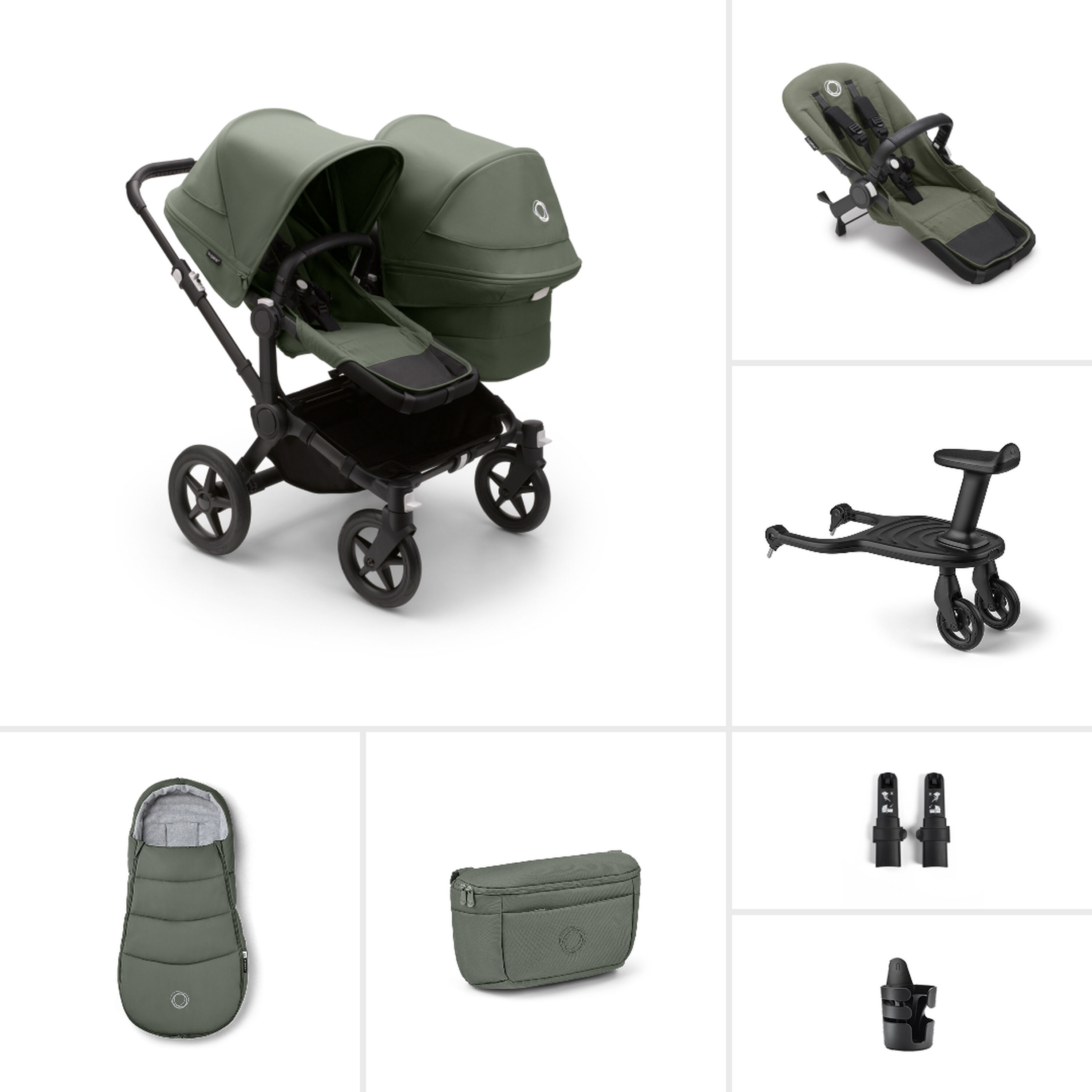 Bugaboo Donkey 5 Duo Unverzichtbare Kinderwagen-Sets (mit Mitfahrbrett) - Main Modal Image Slide 1 of 7