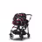 Bugaboo Bee 6 bassinet and seat stroller aluminium base, black fabrics, animal explorer red/blue sun canopy - Thumbnail Slide 5 of 6