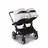 Bugaboo Donkey 5 twin stroller graphite base, midnight black fabrics, misty white sun canopy - Thumbnail Slide 4 of 12