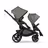 Bugaboo Kangaroo seat-only tandem black base, forest green fabrics, forest green sun canopy - Thumbnail Slide 2 of 12