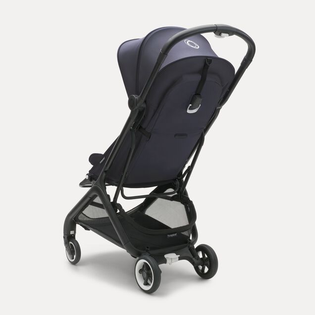 Bugaboo Butterfly travel stroller black base, stormy blue fabrics, stormy blue sun canopy - Main Image Slide 3 of 13