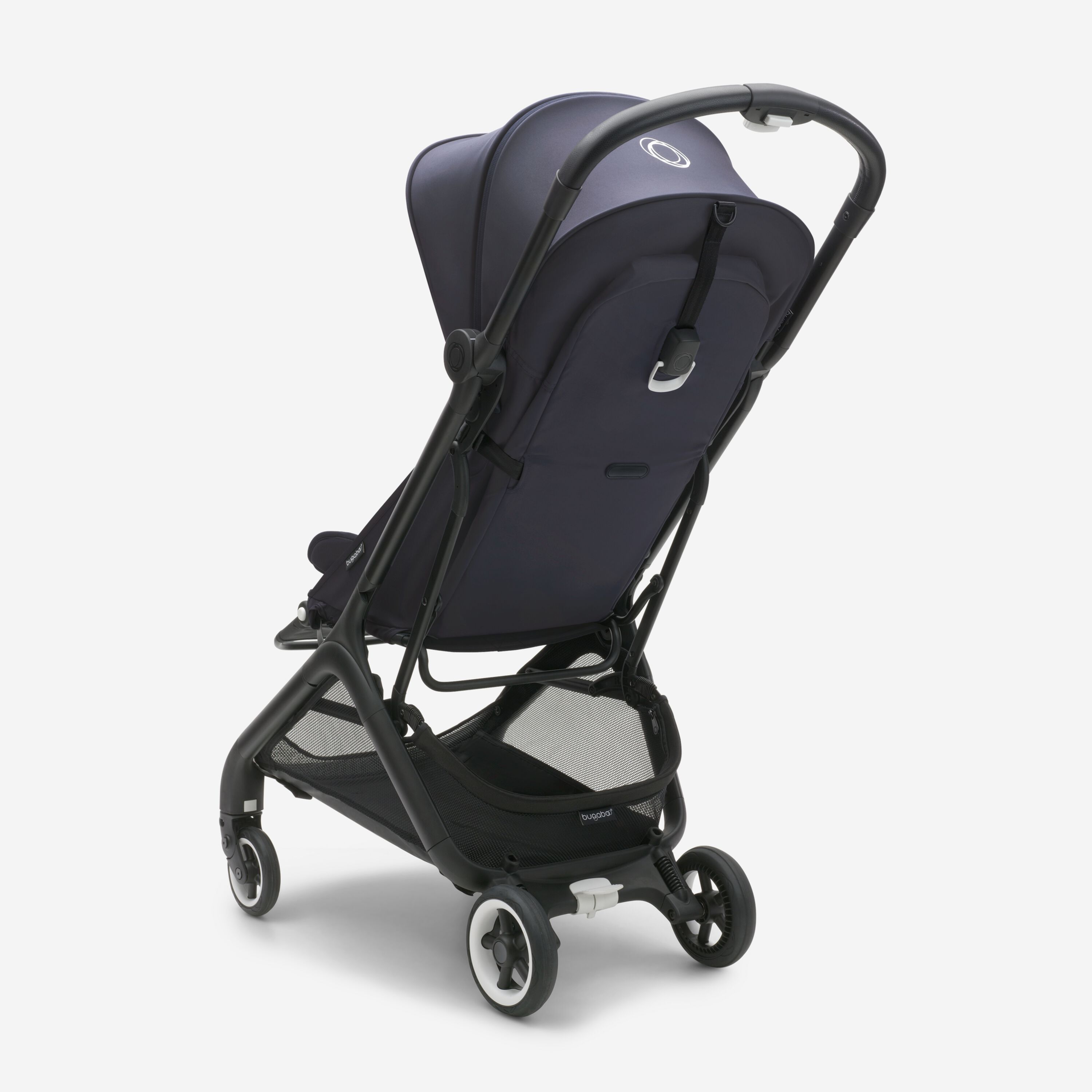 Bugaboo Butterfly travel stroller black base, stormy blue fabrics, stormy blue sun canopy - Main Modal Image Slide 3 of 13