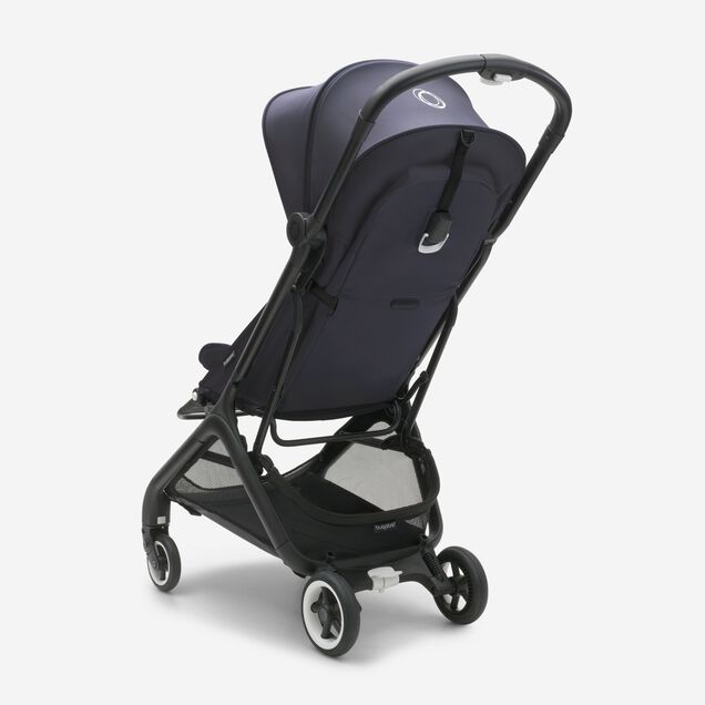 Bugaboo Butterfly travel stroller black base, stormy blue fabrics, stormy blue sun canopy - Main Image Slide 3 of 13