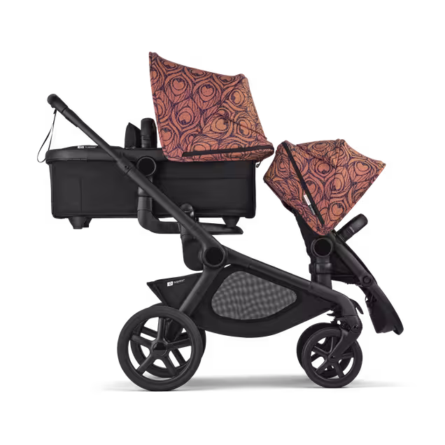 Bugaboo x Artipoppe Kangaroo Limited edition 2-in-1 tandem stroller black base, heritage black fabrics, bugaboo x artipoppe sun canopy - Main Image Slide 2 of 10