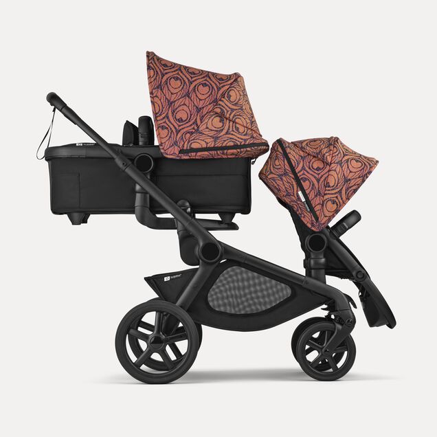 Bugaboo x Artipoppe Kangaroo Limited edition 2-in-1 tandem stroller black base, heritage black fabrics, bugaboo x artipoppe sun canopy - Main Image Slide 2 of 10