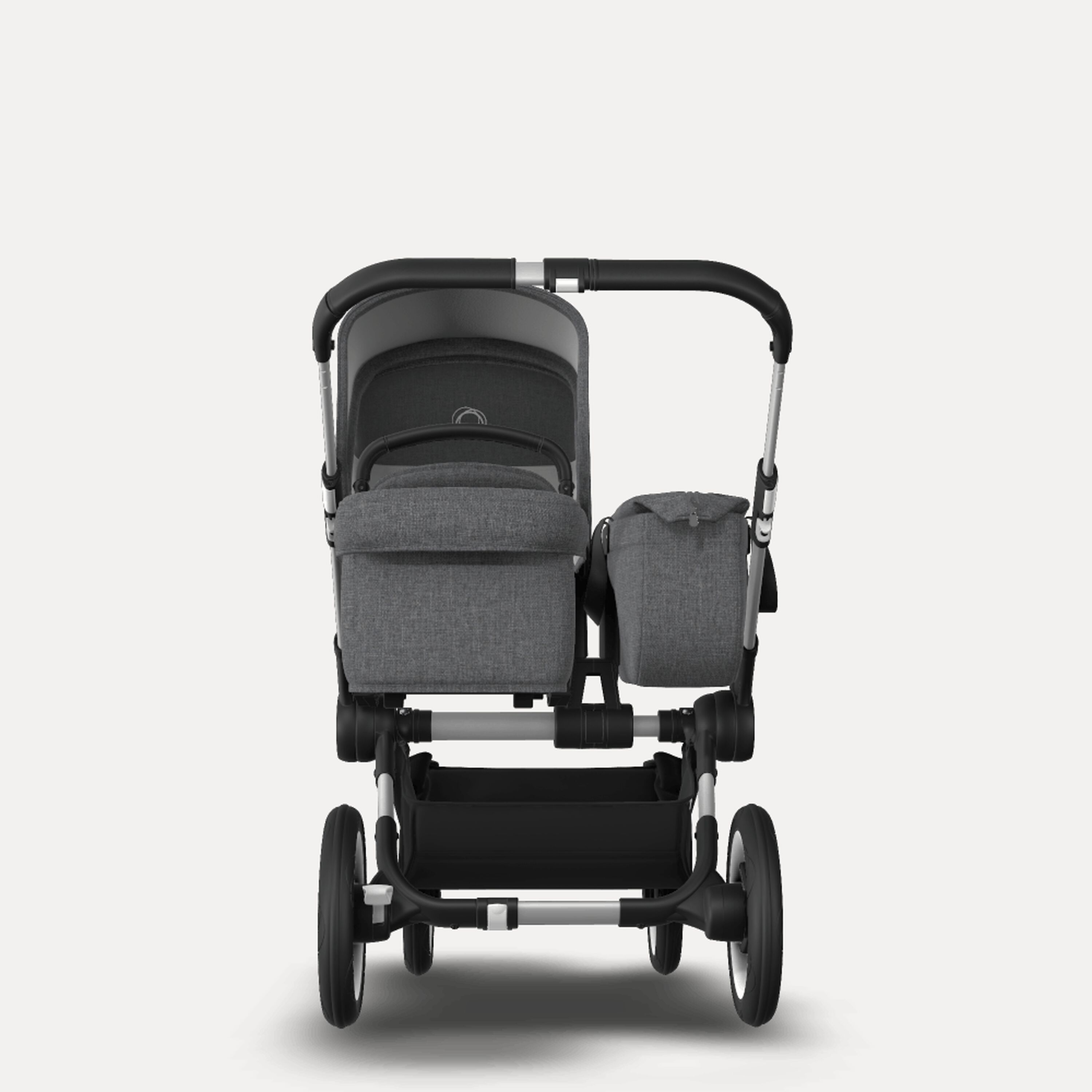 Bugaboo Donkey 3 Mono travel system grey melange sun canopy, grey melange fabrics, aluminium base - Main Modal Image Slide 4 of 18