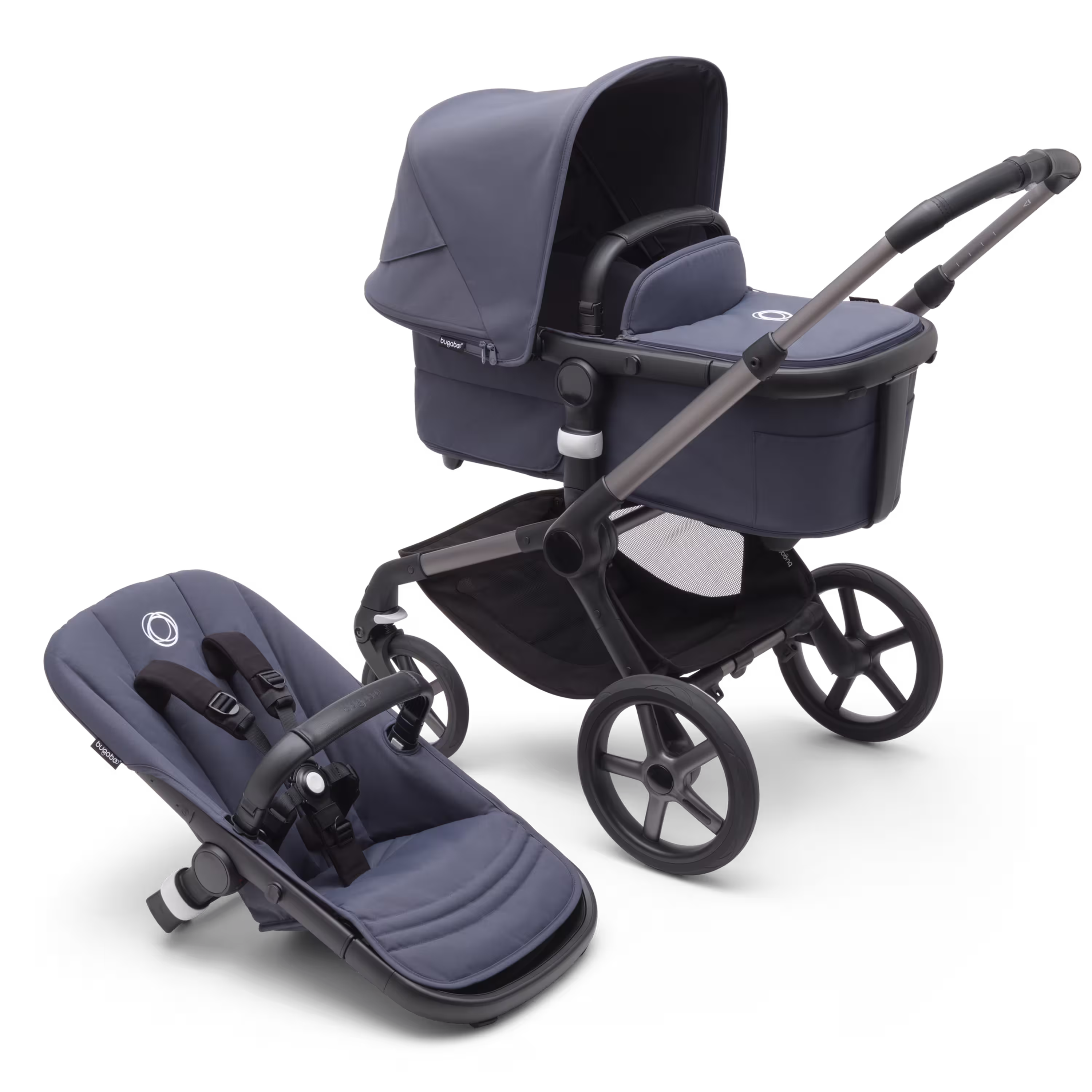 Bugaboo Fox 5 complete GRAPHITE/STORMY BLUE-STORMY BLUE - Main Modal Image Slide 1 van 2