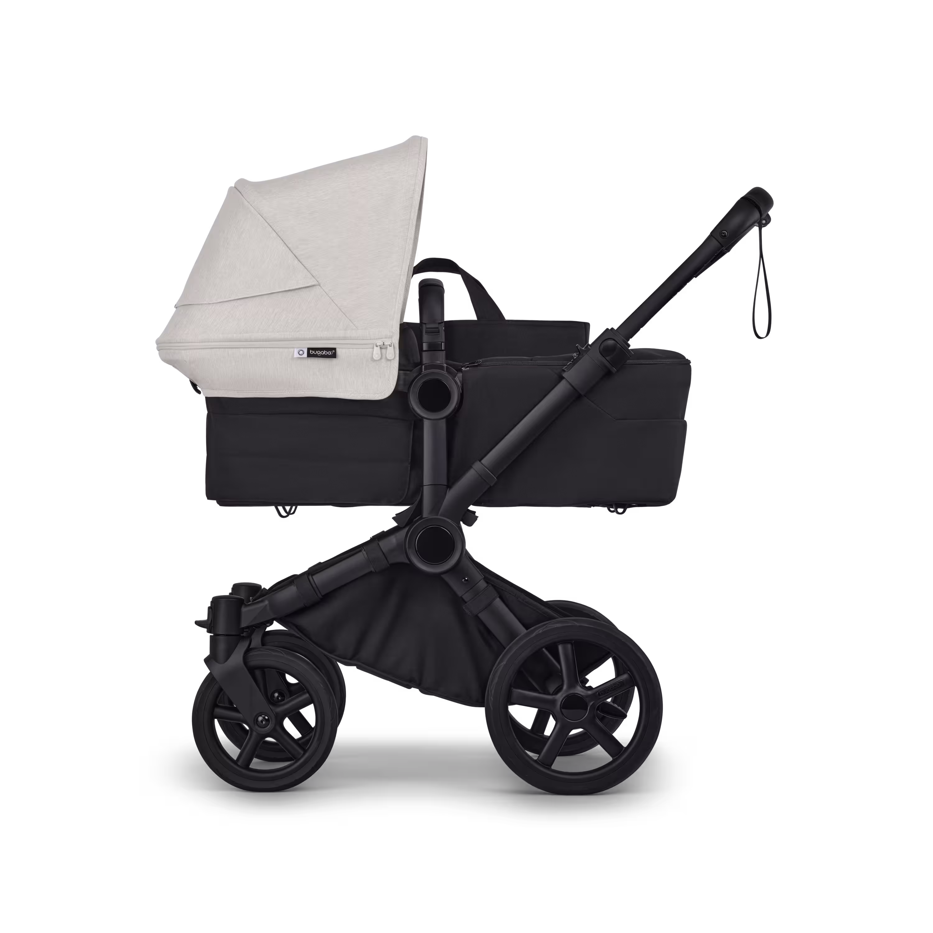 Bugaboo Donkey 6 2-in-1 stroller black base, heritage black fabrics, misty white sun canopy - Main Modal Image Slide 2 of 9
