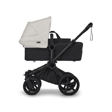 Bugaboo Donkey 6 2-in-1  stroller black base, heritage black fabrics, misty white sun canopy view 2 - view 2