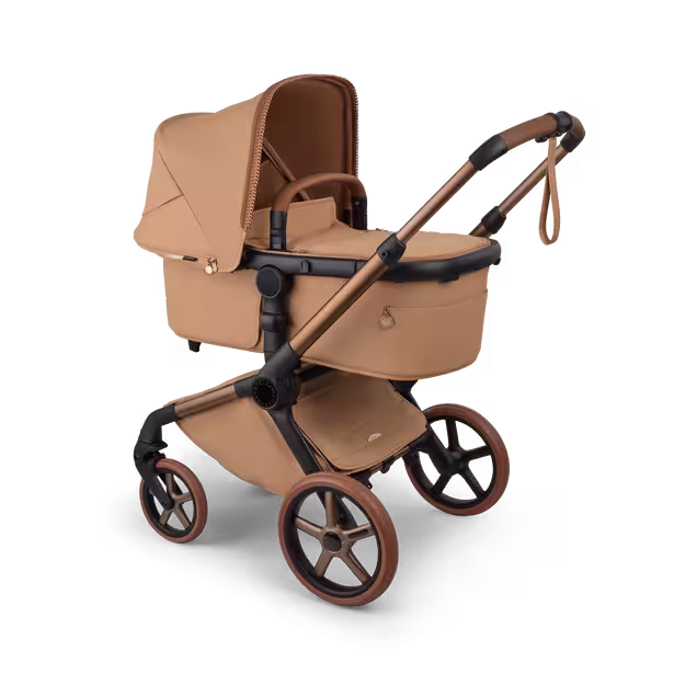 Bugaboo x Stella McCartney Fox 5 Renew 2-in-1 stroller tobacco brown base, tobacco brown fabrics, tobacco brown sun canopy - Main Image Slide 2 of 13