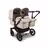 Bugaboo Donkey 5 Twin bassinet and seat pram black base, desert taupe fabrics, desert taupe sun canopy - Thumbnail Slide 1 of 12
