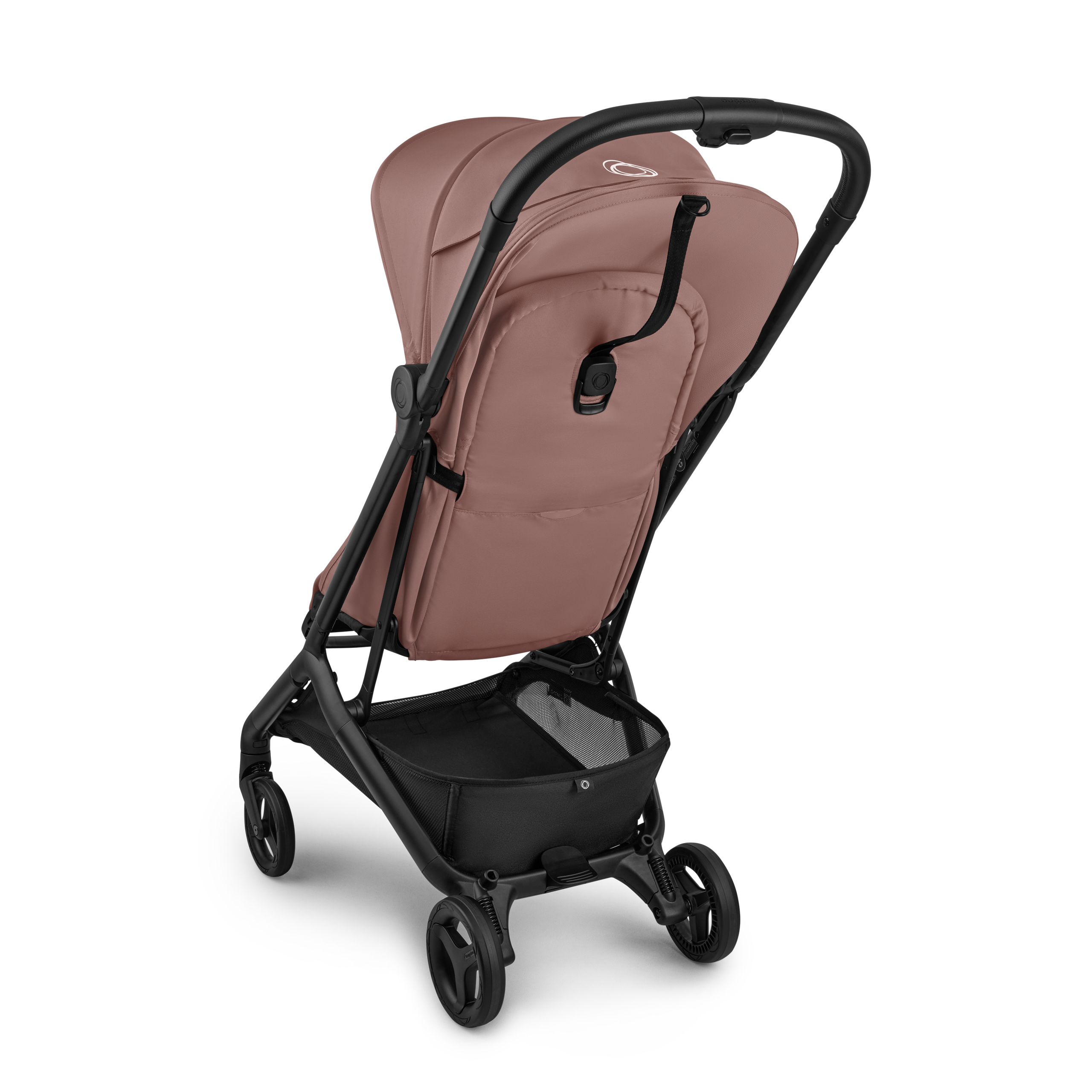 Bugaboo Butterfly 2 travel stroller black base, dusty pink fabrics, dusty pink sun canopy  - Thumbnail Slide 3 of 8