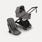 Bugaboo Dragonfly Plus 2-in-1 stroller graphite base, grey melange fabrics, grey melange sun canopy