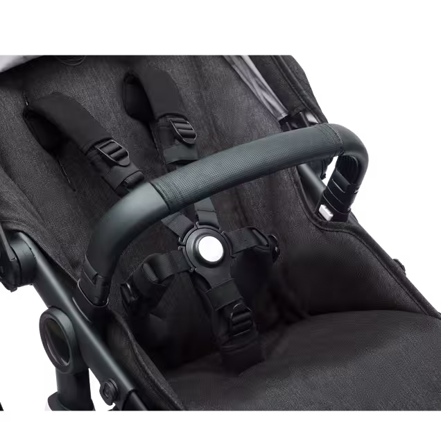 Bugaboo Fox 3 bassinet and seat stroller black base, mineral washed black fabrics, mineral washed black sun canopy - Main Image Slide 8 of 15