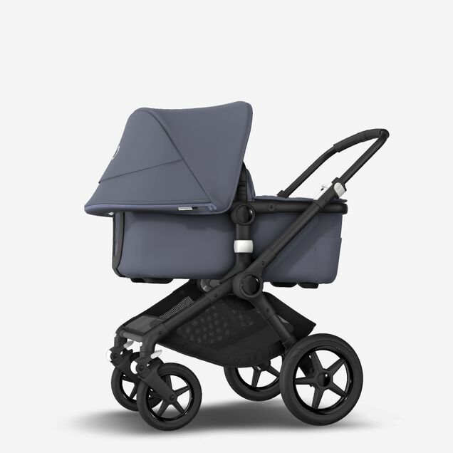 Bugaboo Fox 2 travel system steel blue sun canopy, steel blue fabrics, black base - Main Image Slide 3 of 15