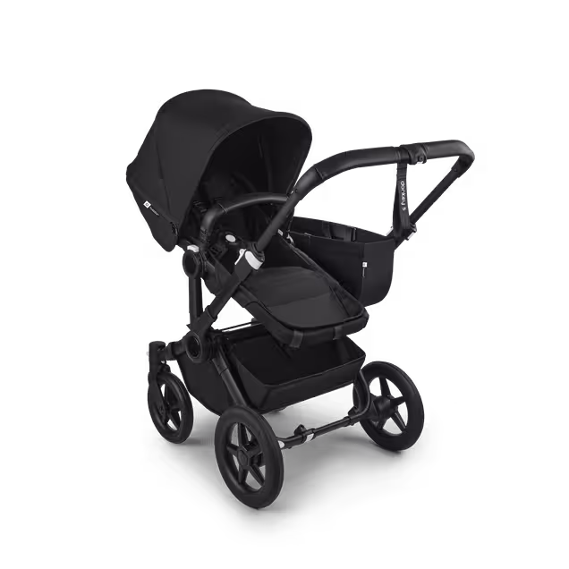 Bugaboo Donkey 5 Mono 2-in-1 stroller black base, midnight black fabrics, midnight black sun canopy - Main Image Slide 2 of 11