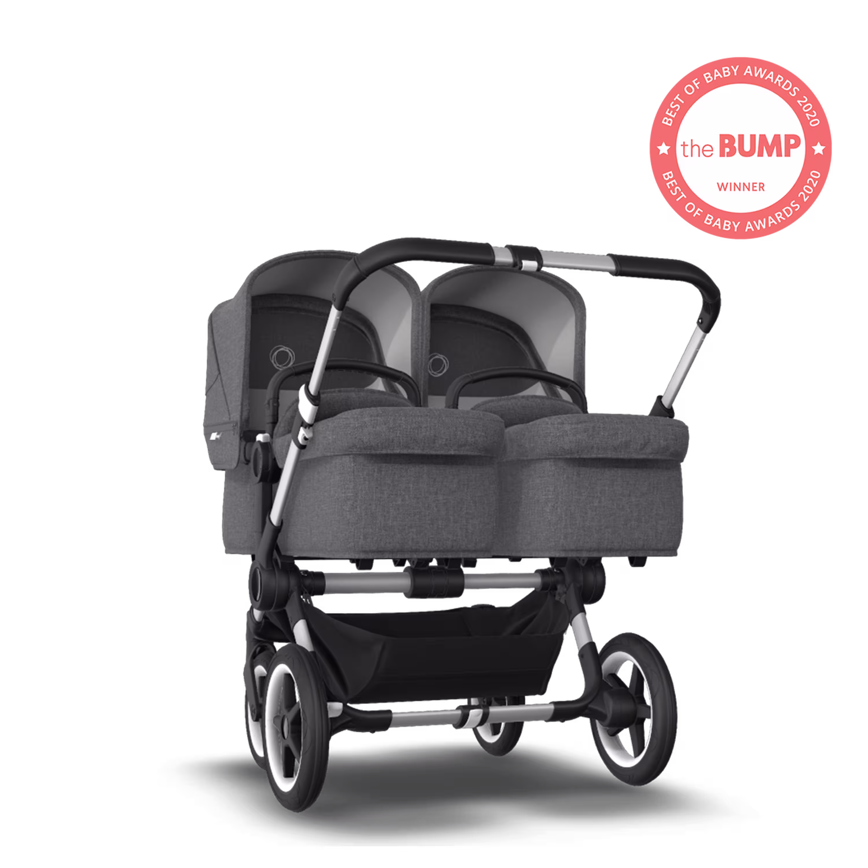 US - Bugaboo D3T stroller bundle aluminum grey melange grey melange - Main Modal Image Slide 1 of 6
