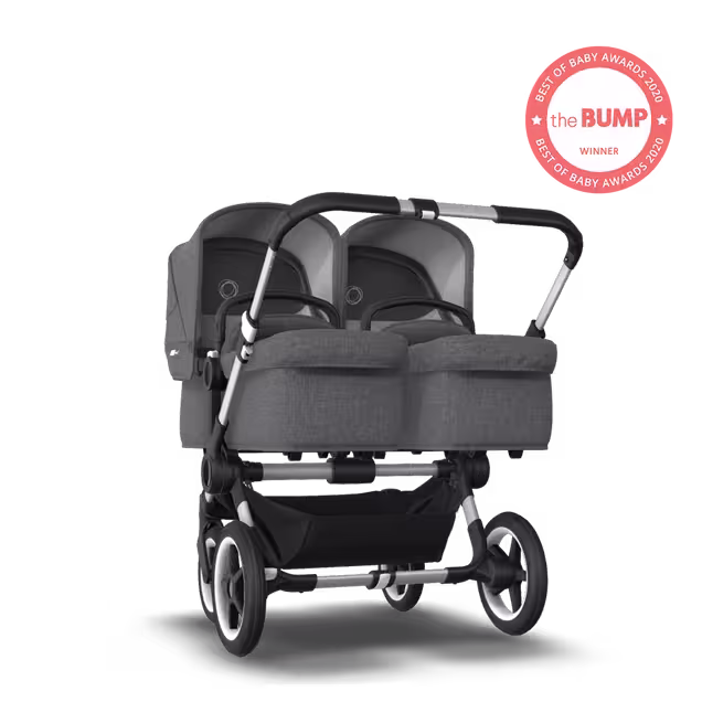 US - Bugaboo D3T stroller bundle aluminum grey melange grey melange - Main Image Slide 1 of 6