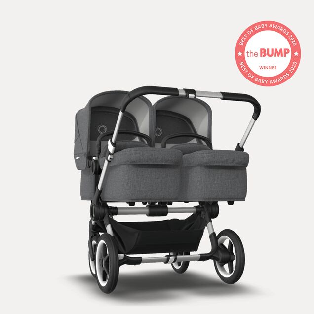 US - Bugaboo D3T stroller bundle aluminum grey melange grey melange - Main Image Slide 1 of 6