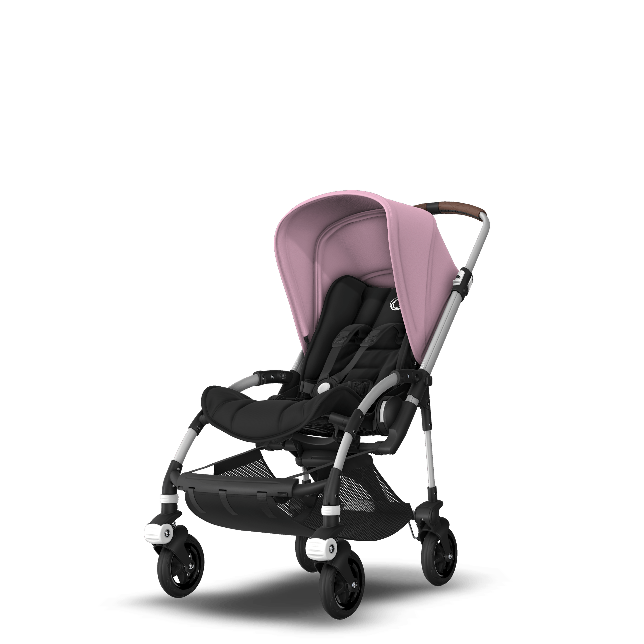 Bugaboo Bee5 Seat stroller with self stand soft pink sun canopy