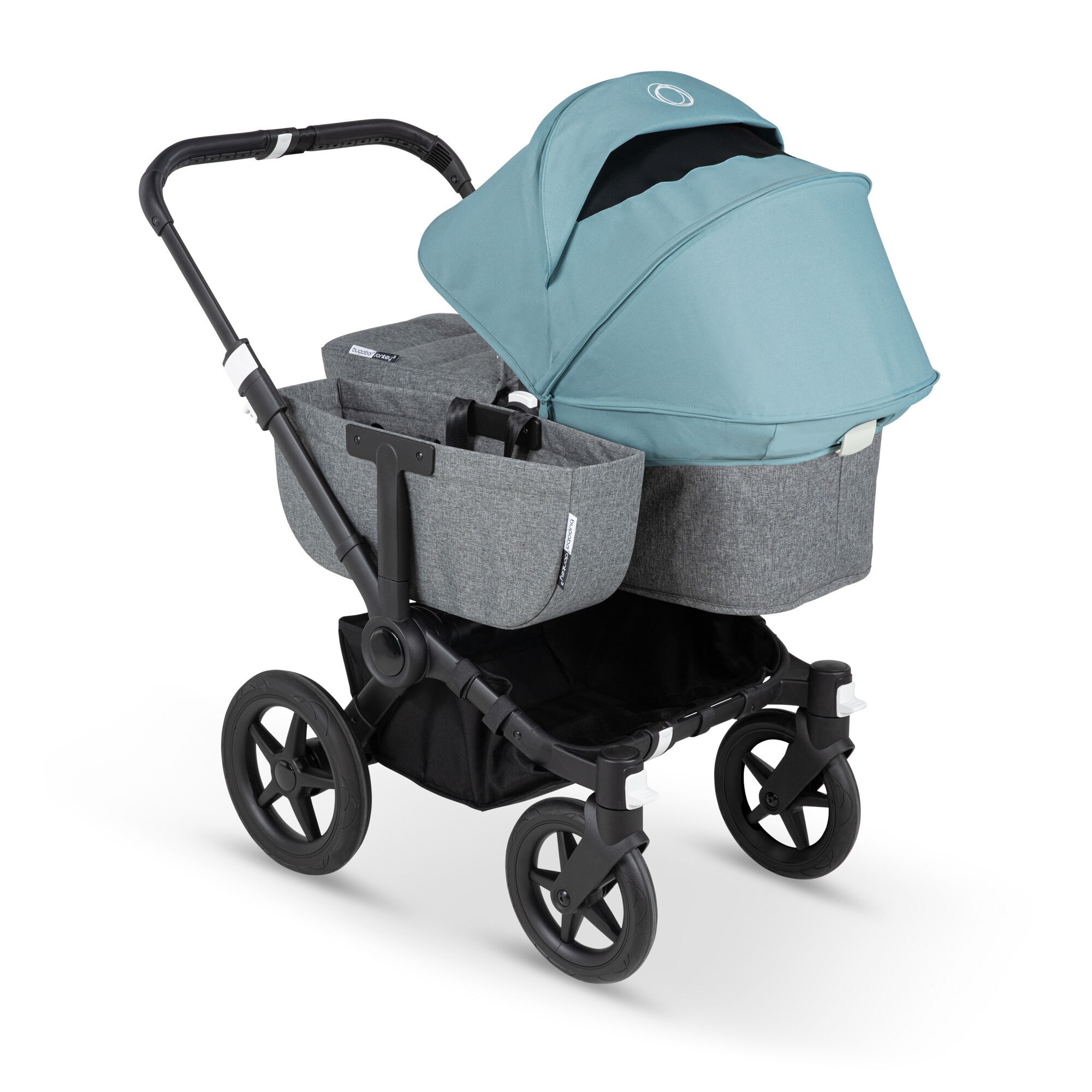 Extendable Sun Shade for Full Weather Protection Bugaboo Donkey2 Sun Canopy Blue Mélange Machine Washable 