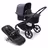 Bugaboo Fox 5 2-in-1 stroller black base, midnight black fabrics, stormy blue sun canopy - Thumbnail Slide 1 of 13