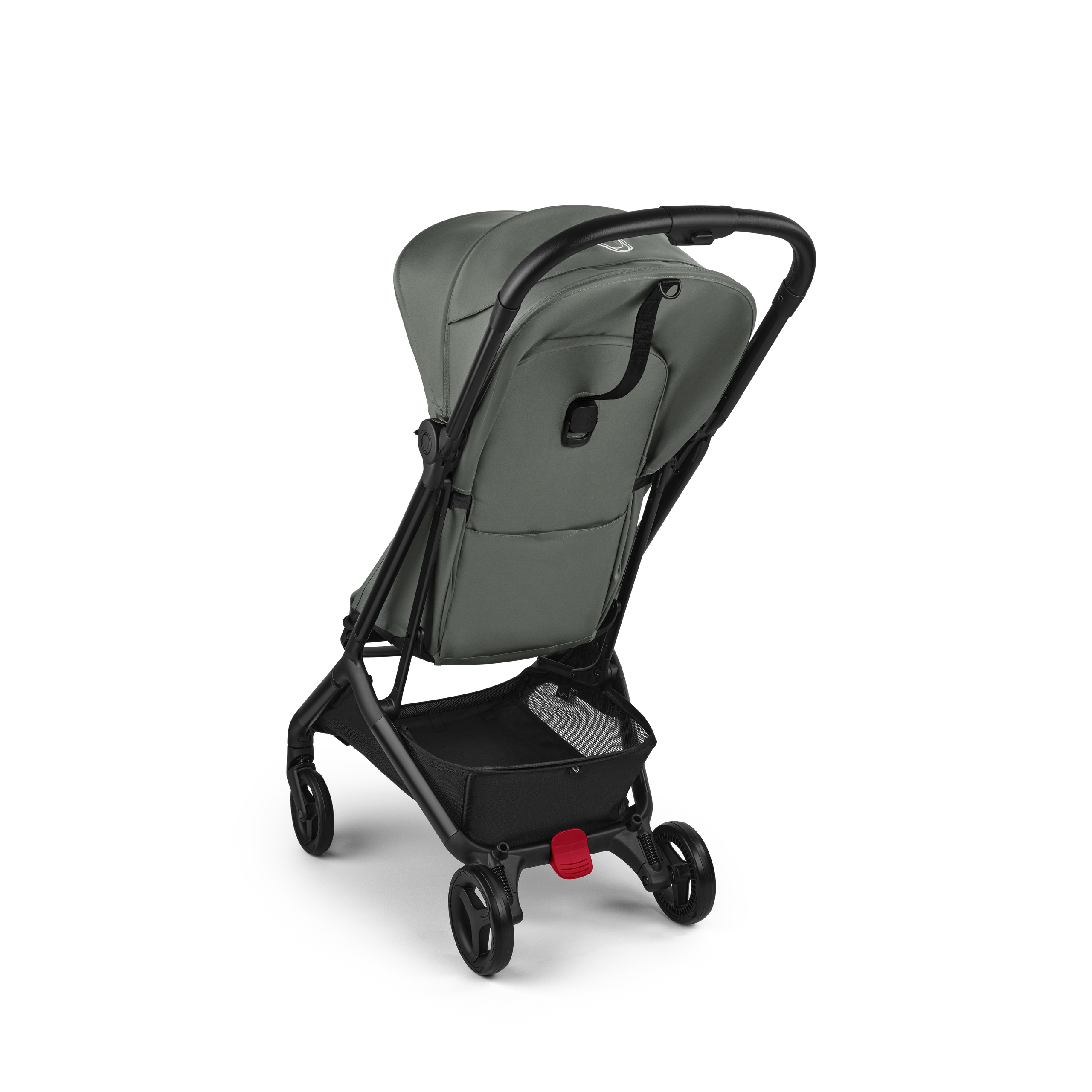 Bugaboo Butterfly 2 Plus travel pram black base, forest green fabrics, forest green sun canopy - Thumbnail Slide 3 of 12
