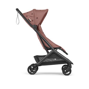 Bugaboo x Konges SlØjd limited edition Butterfly 2 travel pram black base, dusty pink fabrics, dusty pink sun canopy - view 2