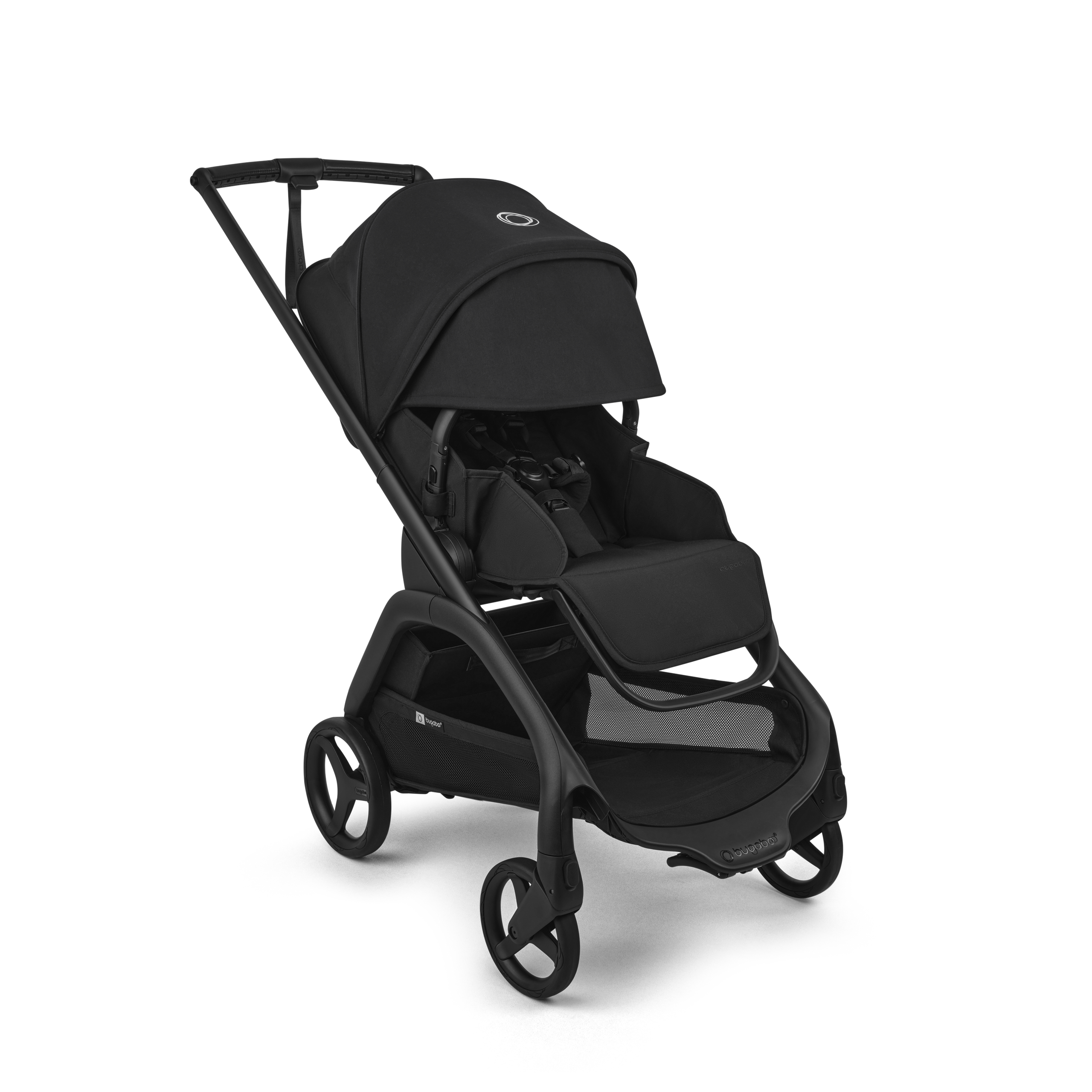 Bugaboo Dragonfly Plus seat stroller graphite base, grey melange fabrics, grey melange sun canopy - Thumbnail Slide 3 of 11