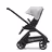 Zijaanzicht van de Bugaboo Dragonfly kinderwagen met stoel met black onderstel, midnight black bekleding en misty white zonnekap. - Thumbnail Slide 2 van 16