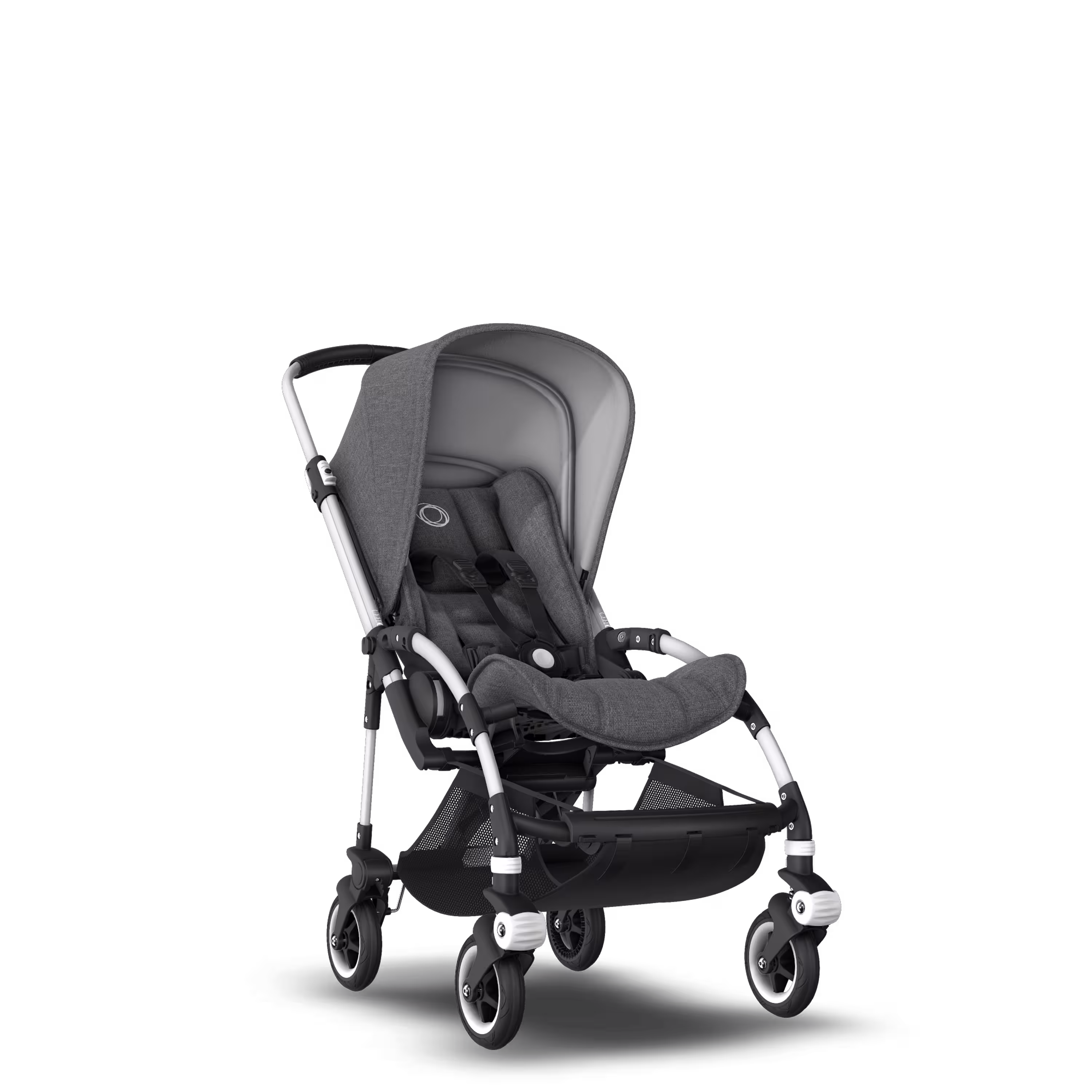 Bugaboo Bee 5 travel system grey melange sun canopy, grey melange fabrics, aluminium base - Main Modal Image Slide 6 of 18