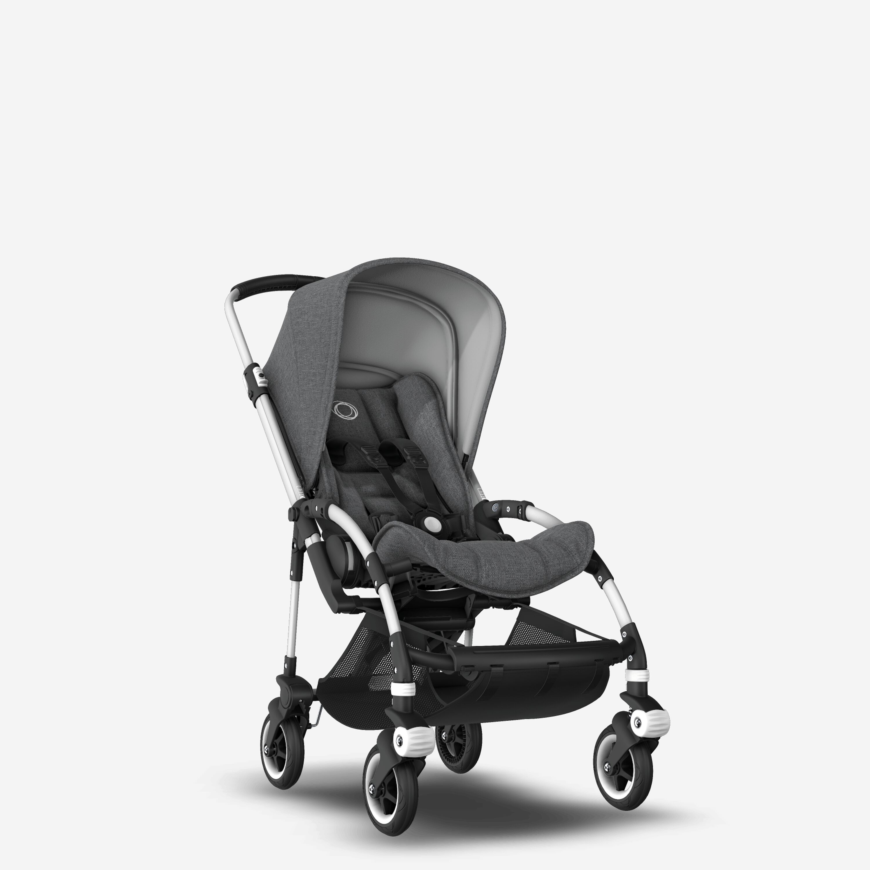 Bugaboo Bee 5 travel system grey melange sun canopy, grey melange fabrics, aluminium base - Main Modal Image Slide 6 of 18