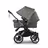 Bugaboo Donkey 5 Duo double stroller graphite base, grey mélange fabrics, forest green sun canopy - Thumbnail Slide 3 of 11