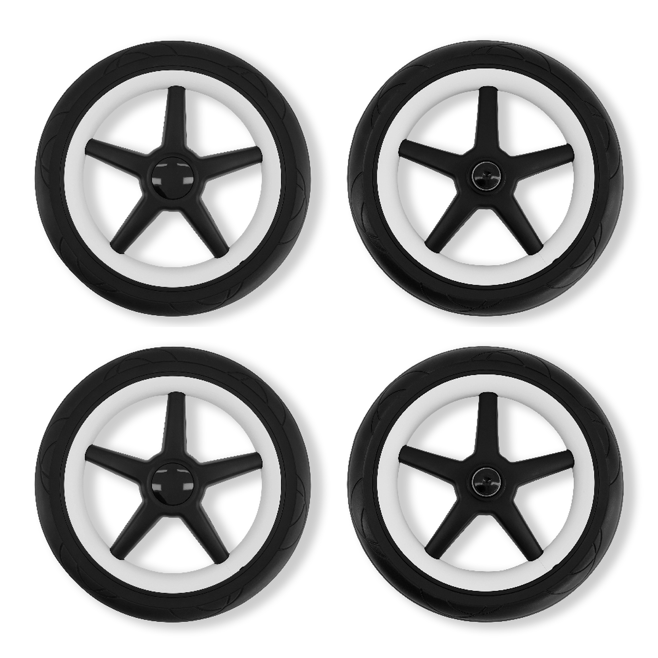 Bugaboo Donkey/Buffalo wheels replacement set (4 white) - Thumbnail Slide 1 of 2