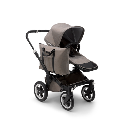 EU Bugaboo Donkey 2 Mono Seat and bassinet Mineral Taupe melange, Black Chassis
