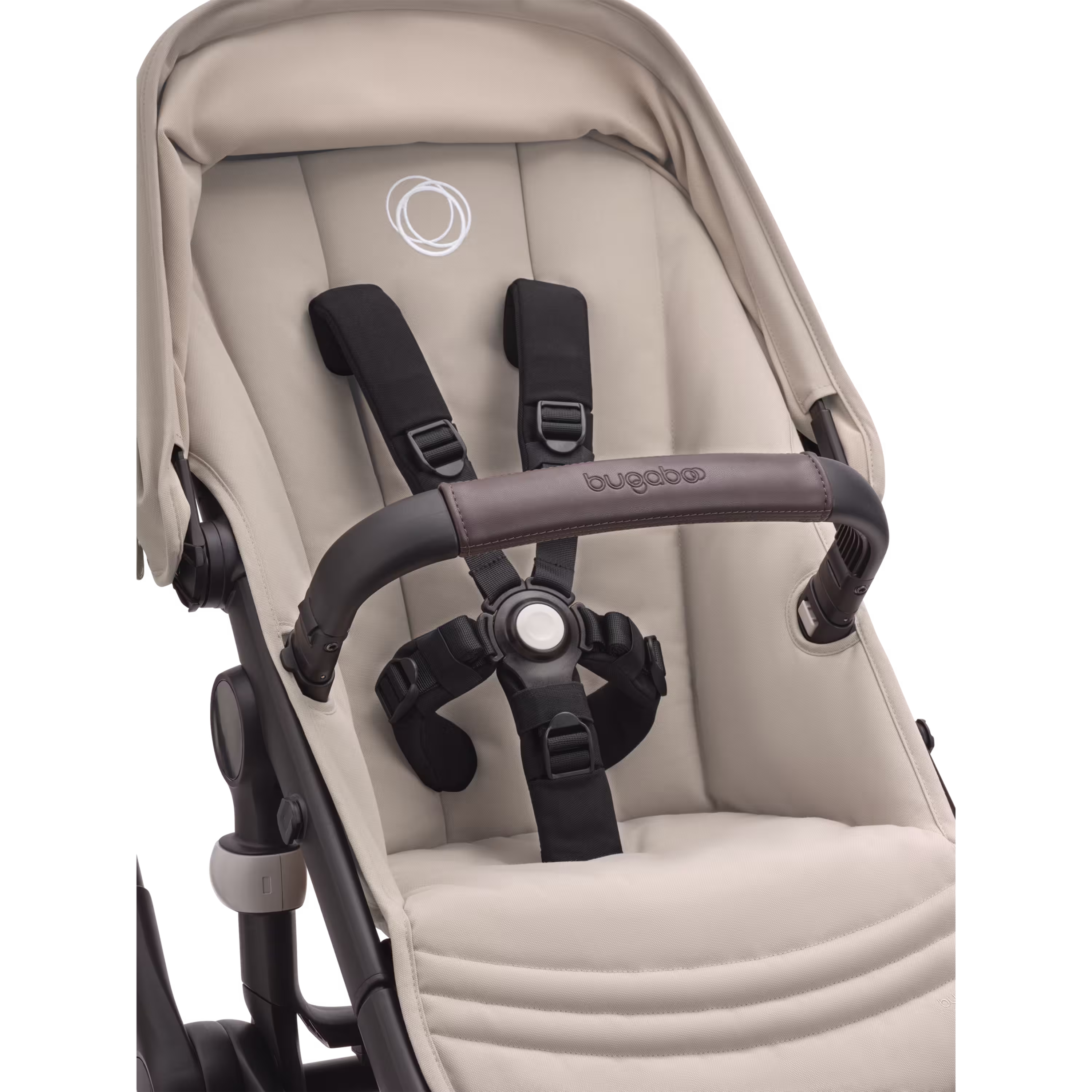 Bugaboo Fox 5 2-in-1 pram black base, desert taupe fabrics, desert taupe sun canopy - Main Modal Image Slide 10 of 13