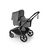 Bugaboo Kangaroo 2-in-1 pram black base, moon grey fabrics, moon grey sun canopy - Thumbnail Slide 3 of 18
