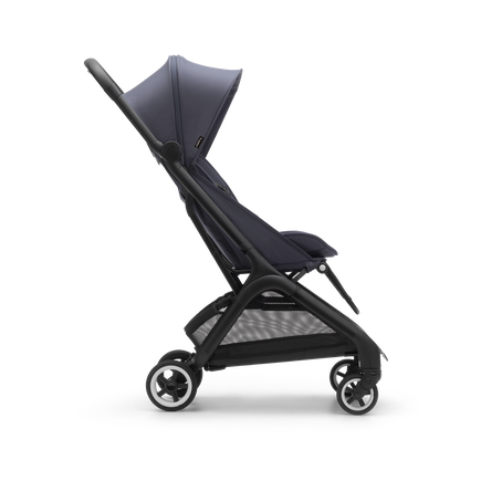 Bugaboo Butterfly seat stroller black base, stormy blue fabrics, stormy blue sun canopy - view 2