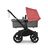 Bugaboo Donkey 5 twin stroller black base, grey mélange fabrics, sunrise red sun canopy - Thumbnail Slide 2 of 12