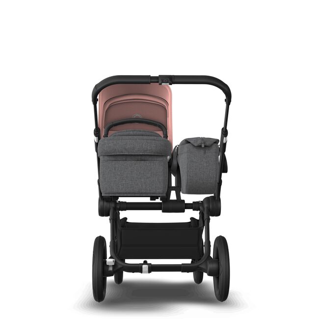 Bugaboo Donkey 5 Mono bassinet and seat stroller black base, grey mélange fabrics, morning pink sun canopy - Main Image Slide 3 of 13