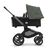 Refurbished Bugaboo Fox 5 bassinet and seat stroller graphite base, midnight black fabrics, forest green sun canopy - Thumbnail Slide 2 van 10