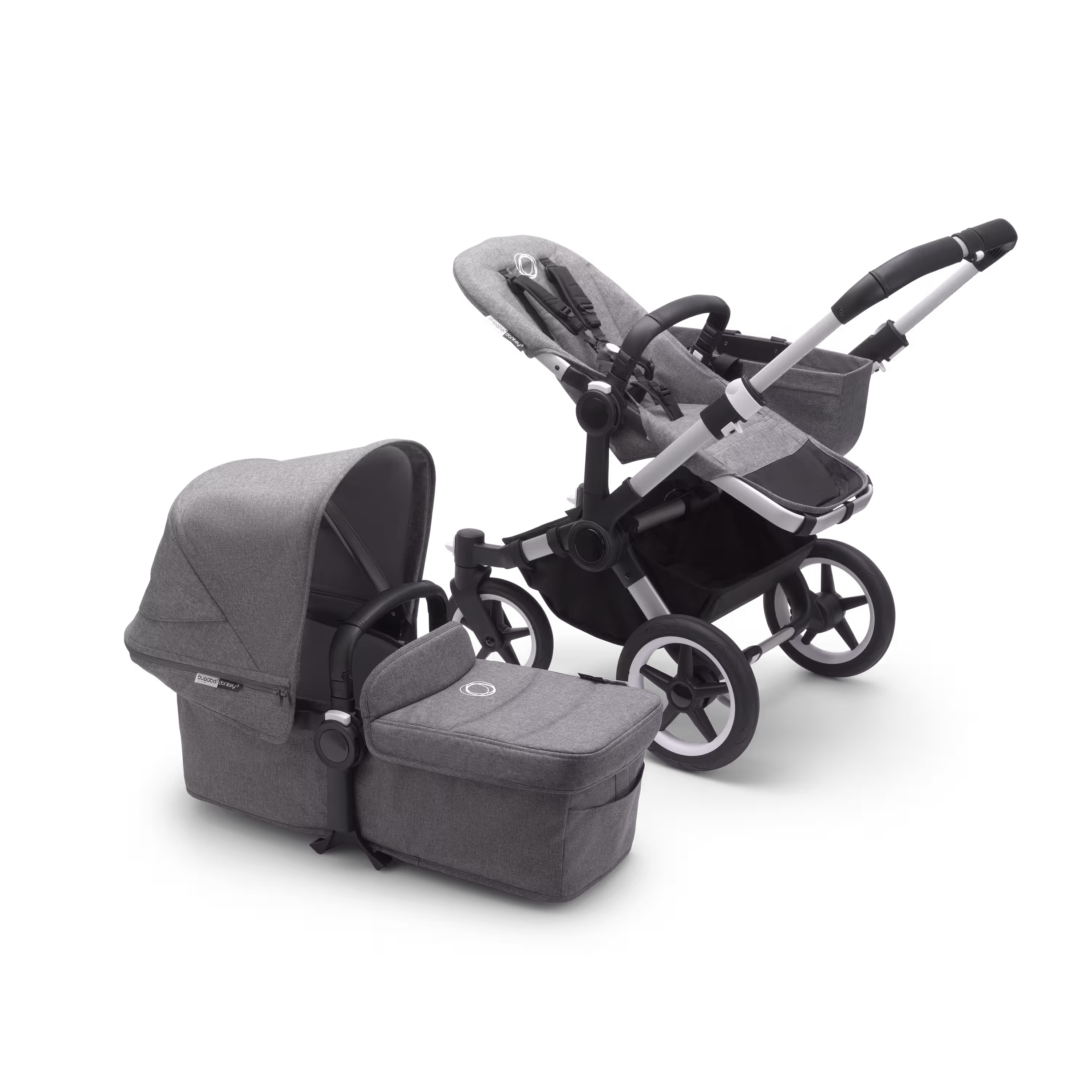 Refurbished Bugaboo Donkey3 mono complete ALU/GREY MELANGE-GREY MELANGE - Main Modal Image Slide 2 of 4