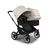 Bugaboo Donkey 5 Duo double stroller graphite base, midnight black fabrics, misty white sun canopy - Thumbnail Slide 1 of 11