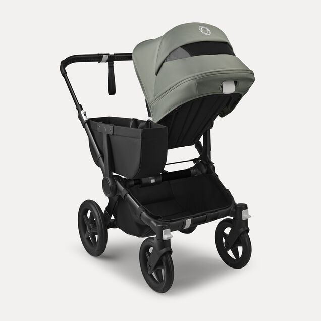Bugaboo Donkey 5 Mono 2-in-1 stroller black base, midnight black fabrics, forest green sun canopy - Main Image Slide 4 of 12