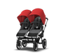 US - Bugaboo D3T stroller bundle aluminum grey melange red - Thumbnail Slide 3 of 5