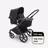 Bugaboo Fox Cub 2-in-1 stroller black base, midnight black fabrics, midnight black sun canopy - Thumbnail Slide 2 of 13